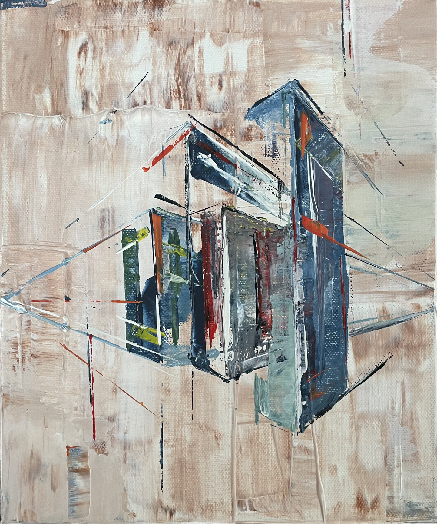 Perspective — acrylic painting on canvas, 30×40cm, 2023, by Konstantin Pfeil